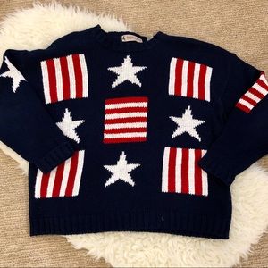 MARSH LANDING Stars and Stripes Sweater-Vintage